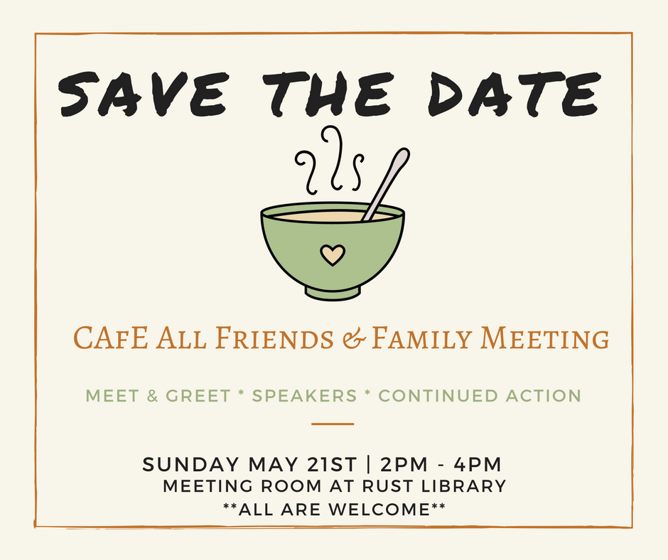 CAfE all friends &amp; family meeting